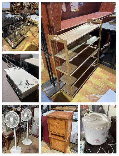 满满当当全是宝,家用的家具家电,商用的厨房用品,还有日用百货和各类